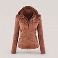 Unisex Faux Suede Jacket with Zip Front and Classic Collar