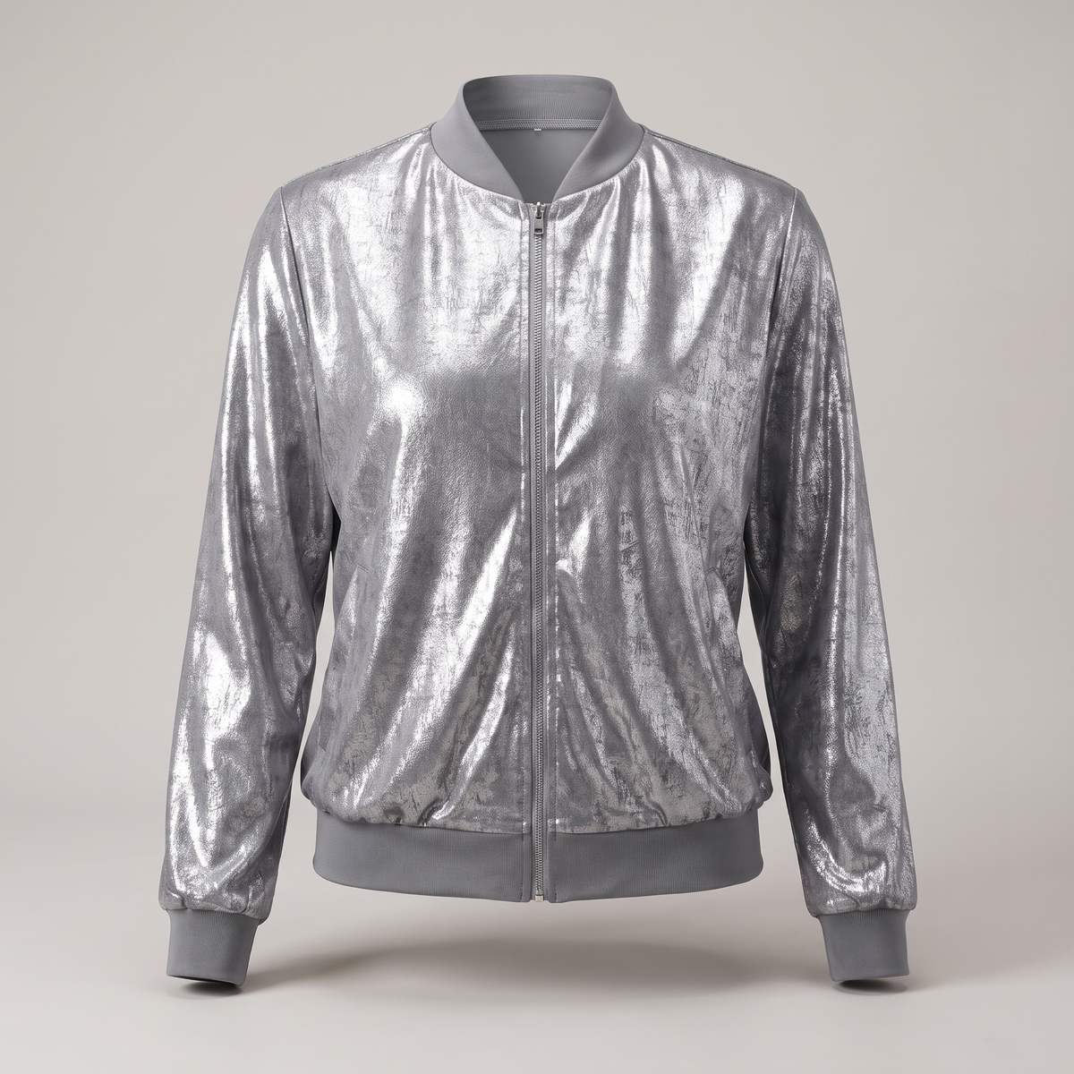 Unisex Jacket with Glitter Sleeve Detail