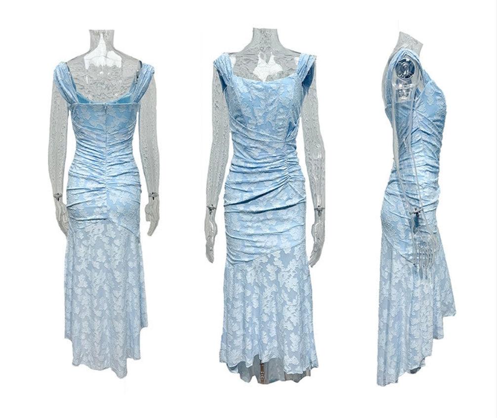 Women's Maxi Dress with Romantic Floral Print