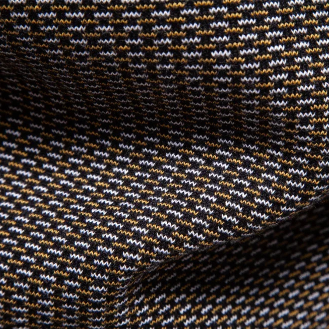 Men's Jacquard Knit Sweater with Half Zip