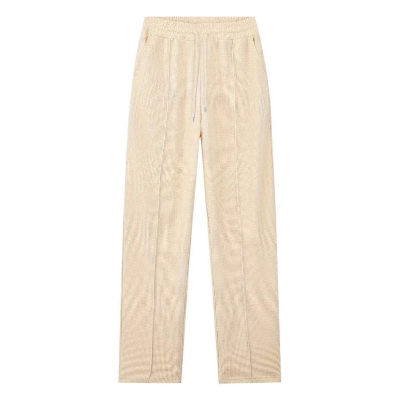 Men's Waffle-Knit Sweatshirt and Straight-Leg Pants Set