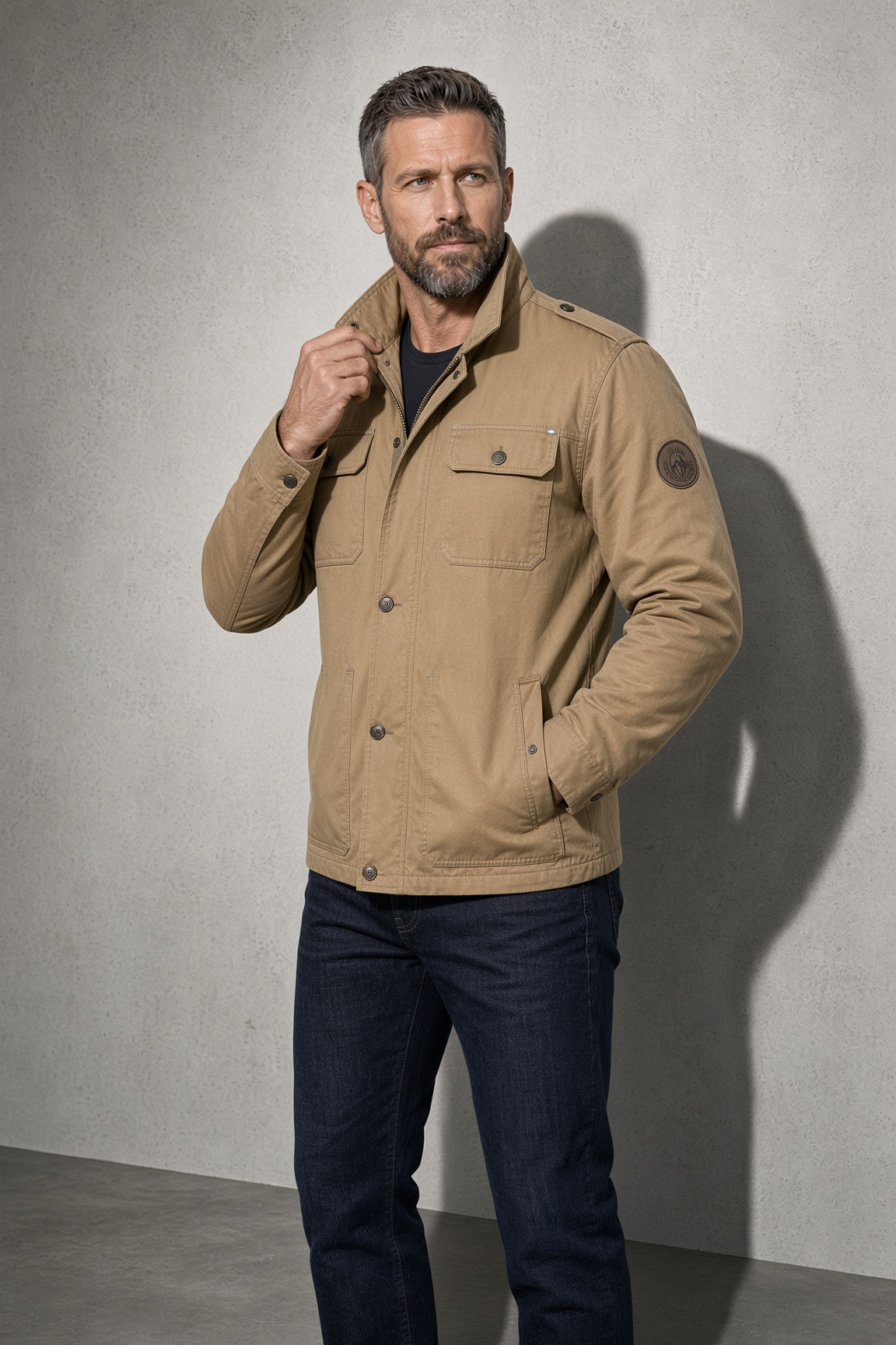 Men's Jacket Four-Pocket Stand Collar — Styling & Fit Perspective
