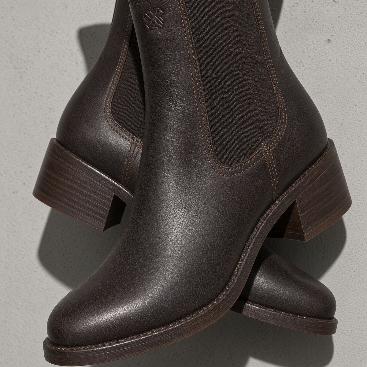 Boots For Women | Mid Calf Block Heel With Closed Toe — Full Length Model View
